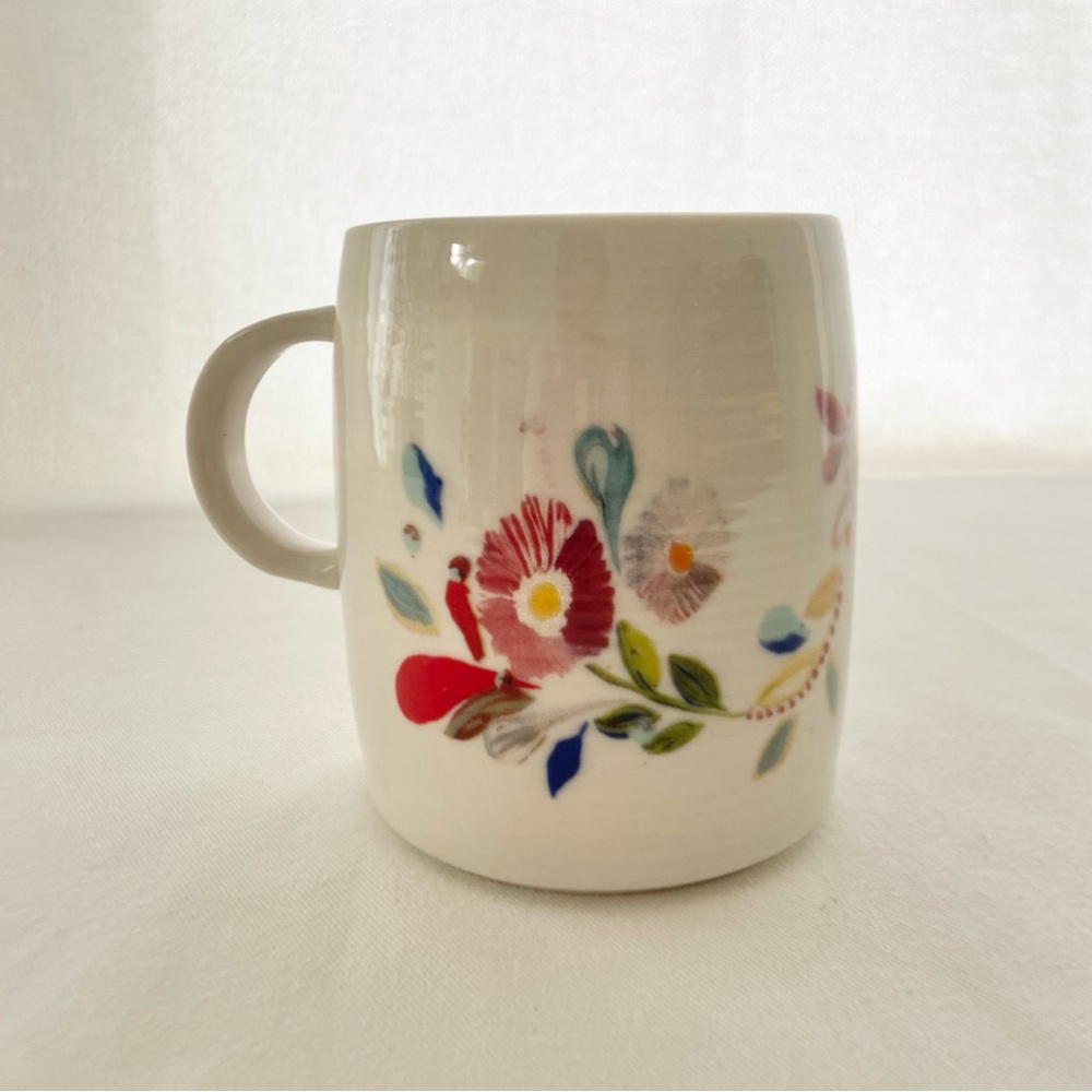 Anthropologie Starla M. Halfmann Petal Palette Monogram “M” Mug - Picture 5 of 13